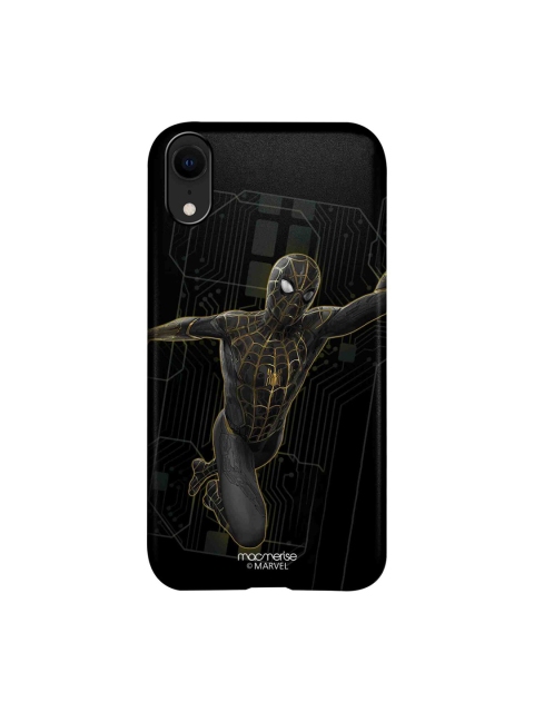 

macmerise Black & Gold New Spider Tech iPhone XR Sleek Back Cover