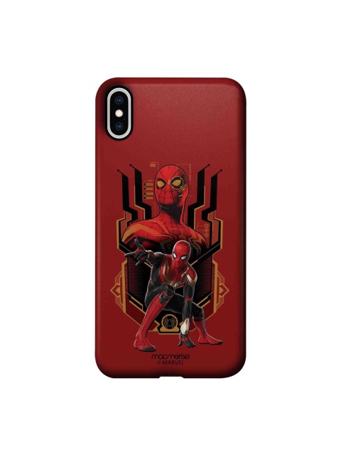 

macmerise Red & Yellow Spidey Strikes iPhone XS Max Sleek Back Cover