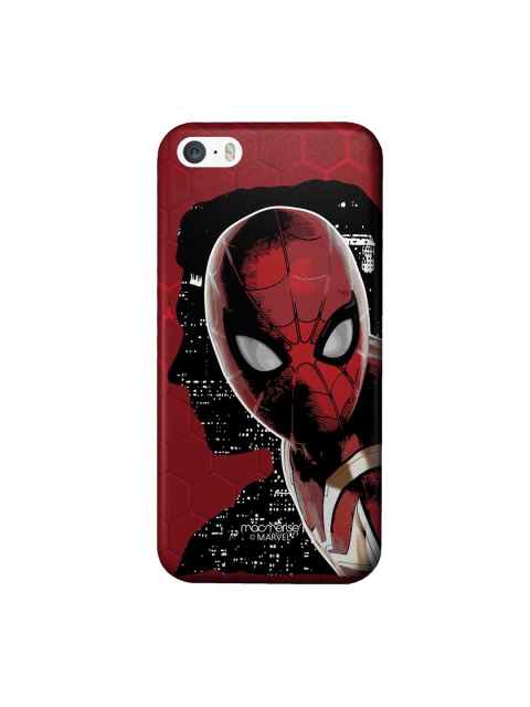 

Macmerise Red & Black Spiderman Printed iPhone SE Back Cover