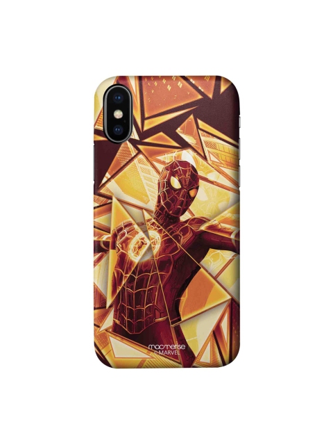 

Macmerise Brown & Yellow Spiderman Printed iPhone X Back Case
