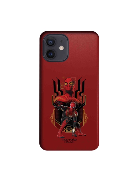 

macmerise Red & Black Spider-Man Print Sleek iPhone 12 Back Case
