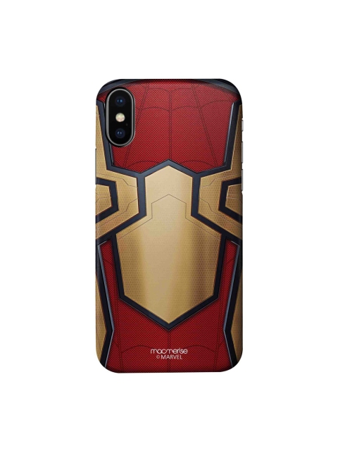 

macmerise Red & Yellow Integrated Spider Logo iPhone XS Sleek Back Cover