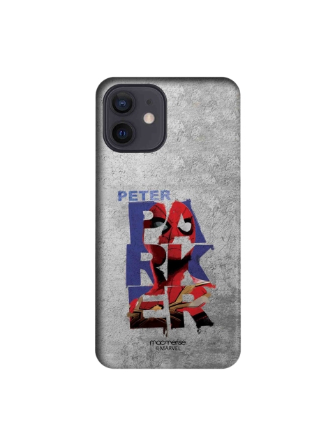 

macmerise Grey & Blue Peter Parker Grunge iPhone 12 Sleek Back Case