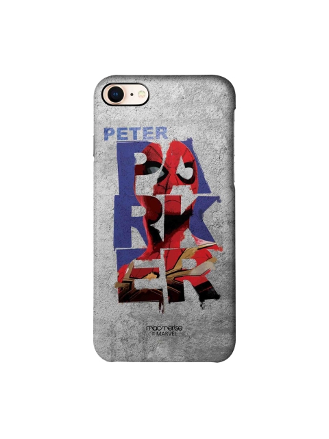 

macmerise Grey & Red Peter Parker Grunge iPhone 8 Back Case