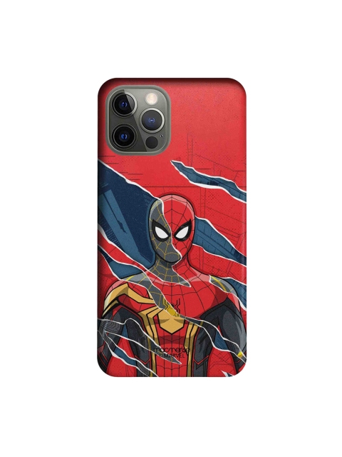 

macmerise Red & Navy Spider-Man Print Sleek iPhone 12 Pro Back Case
