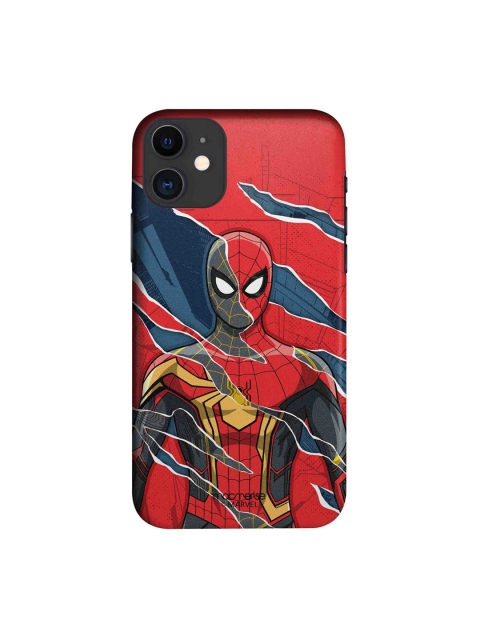 

macmerise Red & Blue All 3 Spidey Print iPhone 11 Sleek Back Cover