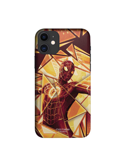 

macmerise Mustard Yellow & Brown Spider-Man Print Sleek iPhone 11 Back Case