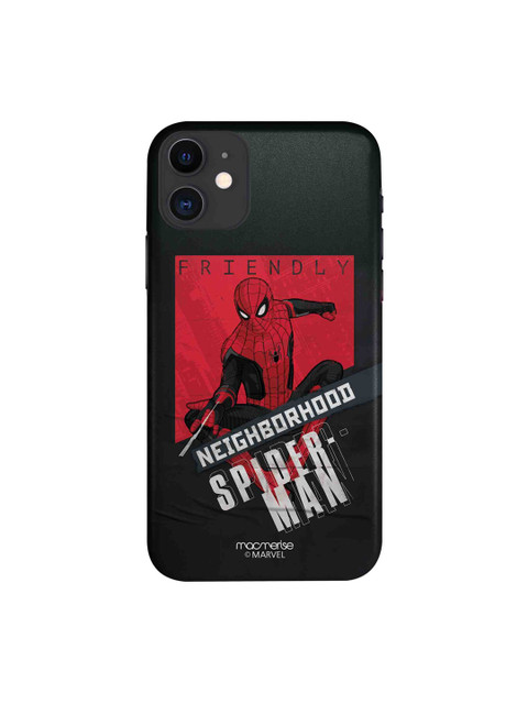 

macmerise Black & Red Spider-Man Print Sleek iPhone 11 Back Case