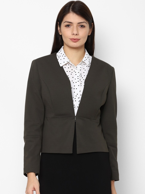 

Allen Solly Woman Grey Solid Formal Blazer