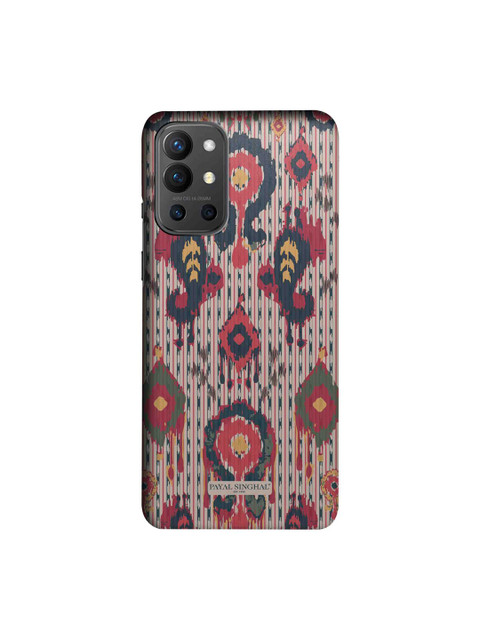 

CelfieDesign Beige & Red Ikat Tribe Print OnePlus 9R Slim Back Case