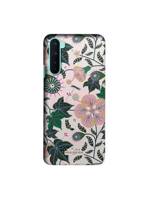 

CelfieDesign Green & Pink Floral Print OnePlus Nord Slim Back Case