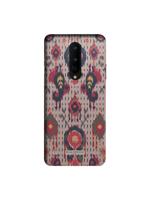

CelfieDesign Pink & Navy Blue Ikat Print OnePlus 8 Slim Back Case