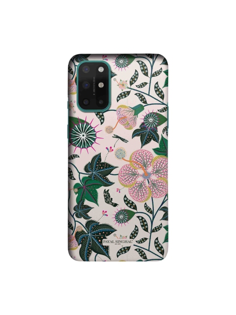 

CelfieDesign Green & Pink Floral Print OnePlus 8T Slim Back Case