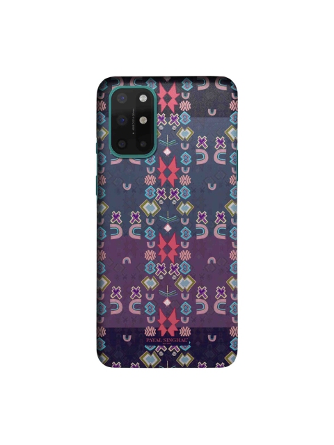 

CelfieDesign Purple & Navy Ikat Star Printed OnePlus 8T Slim Back Case