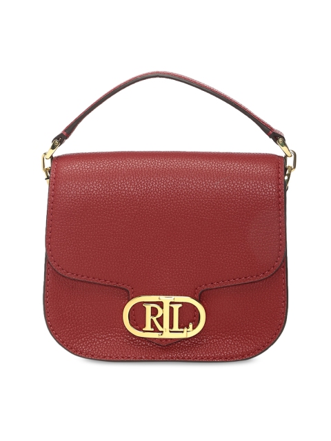 

Polo Ralph Lauren Red Textured Leather Structured Sling Bag