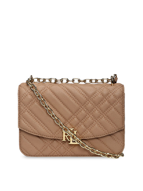 

Polo Ralph Lauren Brown Textured Leather Structured Sling Bag