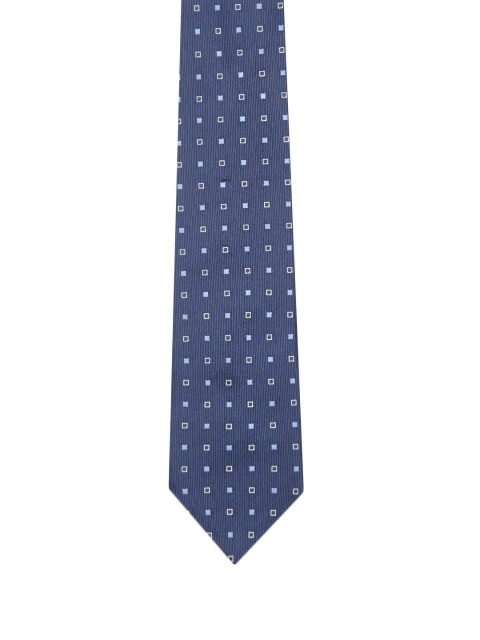 

Tossido White & Blue Printed Skinny Tie