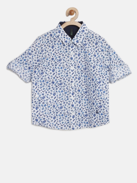 

United Colors of Benetton Boys White Printed Shirt