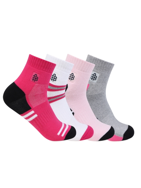 

Bonjour Women Pack Of 4 Assorted Ankle-Length Socks