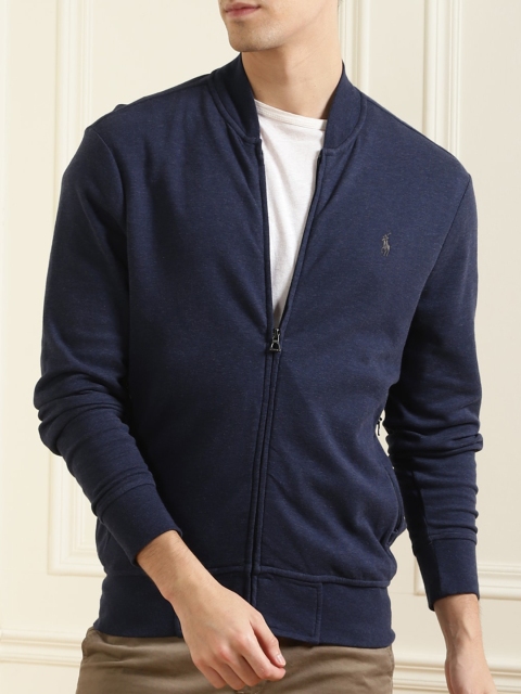 

Polo Ralph Lauren Men Navy Blue Solid Cotton Windcheater Regular Bomber Jacket