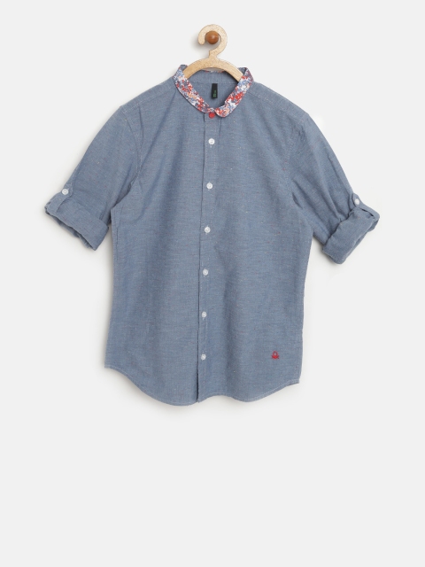 

United Colors of Benetton Boys Blue Chambray Shirt