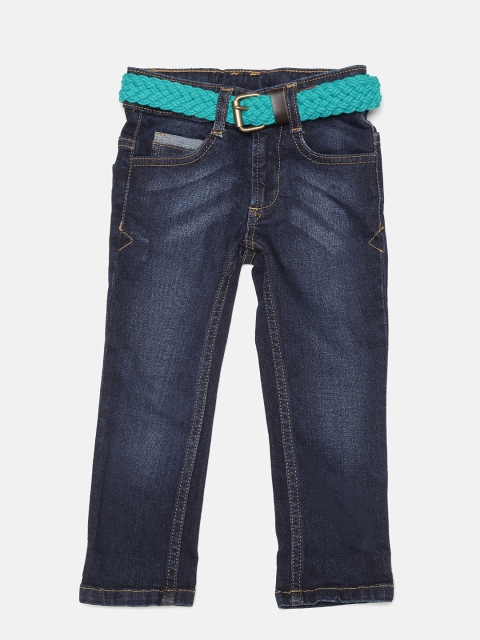 

United Colors of Benetton Boys Navy Mid-Rise Clean Look Jeans, Navy blue