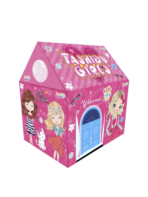 

UNITED AGENCIES Girls Pink & White Princess Printed Portable & Durable Play Tent House