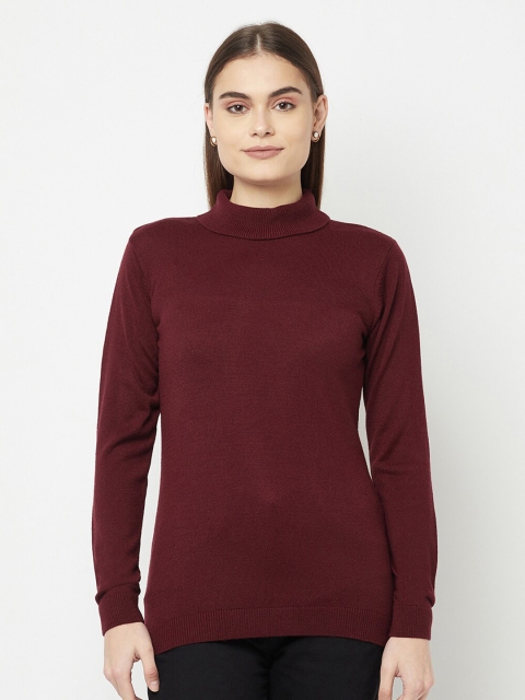 

METTLE Women Maroon Pullover