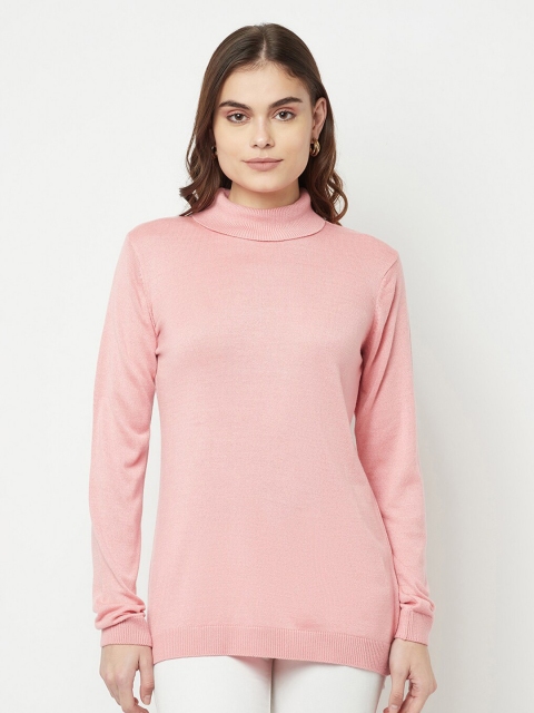 

METTLE Women Pink Acrylic Pullover