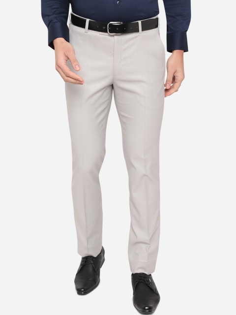 

Greenfibre Men Grey Slim Fit Trousers