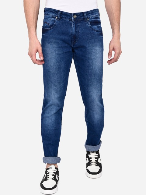 

Greenfibre Men Blue Slim Fit Heavy Fade Stretchable Jeans