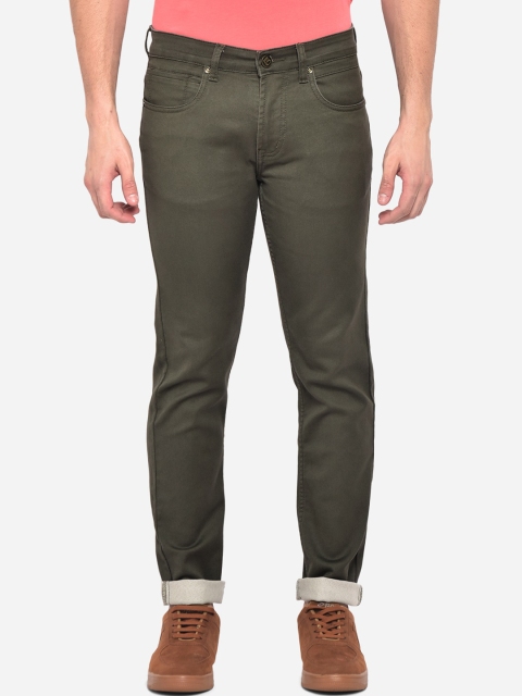 

Greenfibre Men Olive Green Slim Fit Stretchable Jeans