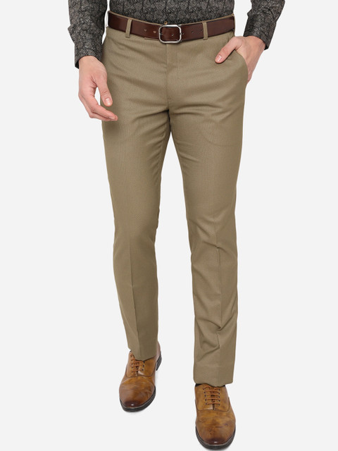

Greenfibre Men Khaki Slim Fit Trousers
