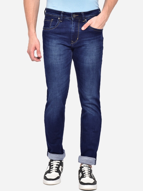 

JADE BLUE Men Blue Straight Fit Heavy Fade Stretchable Jeans