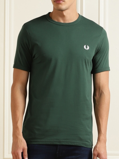 

Fred Perry Men Green Solid T-shirt