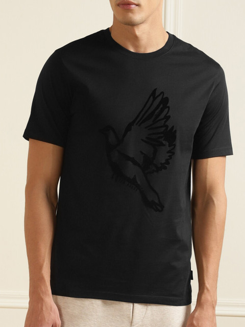 

Ted Baker Men Black Cotton Printed Printed T-shirt