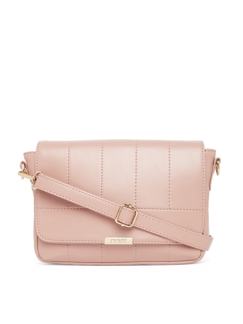

CERIZ Pink PU Structured Sling Bag