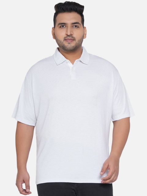 

Santonio Men White Pure Cotton Polo Collar T-shirt