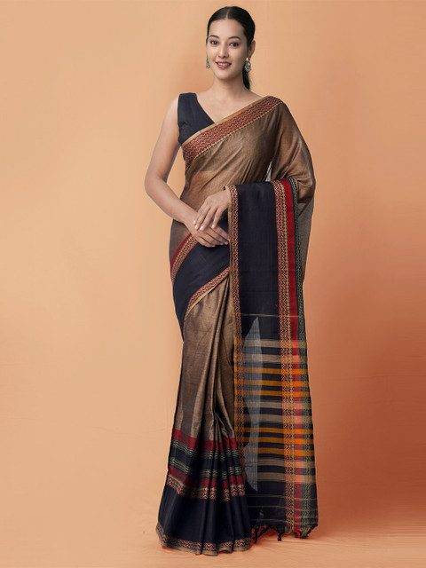 

Unnati Silks Women Brown Woven Design