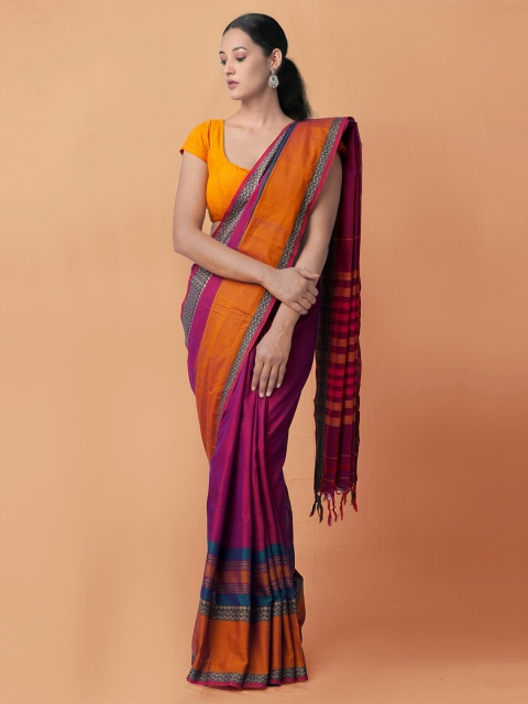

Unnati Silks Women Purple Woven Design