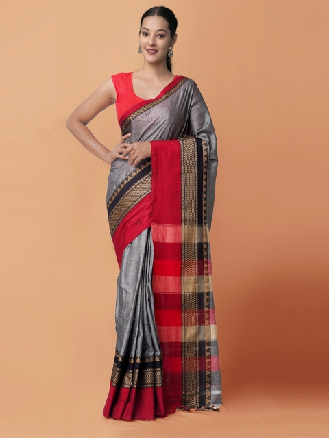 

Unnati Silks Women Grey Woven Design