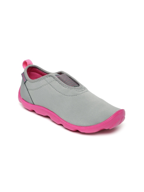 

Crocs Women Grey Duet Busy Day Easy-On Slip-Ons