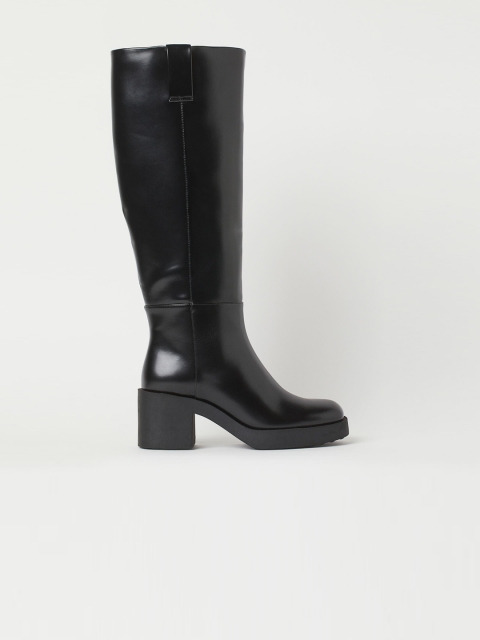 

H&M Women Black Knee-High Boots