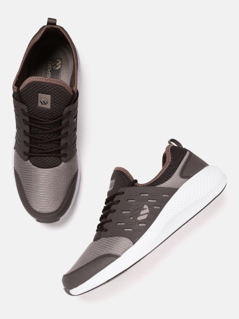 

Woodland Men Grey & Brown Woven Design Sneakers