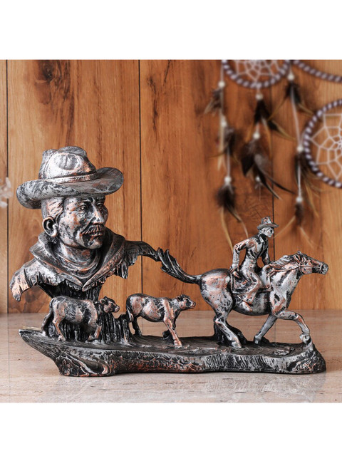 

Ferns N Petals Silver-Toned & Copper-Toned Horse Statue Showpiece