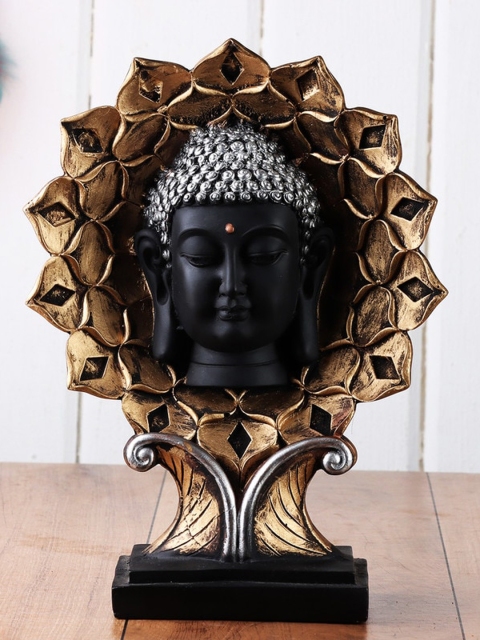 

Ferns N Petals Black & Gold-Toned Buddha Showpiece