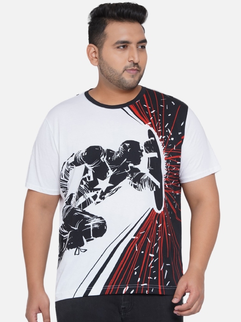

Santonio Men Black Printed Raw Edge T-shirt