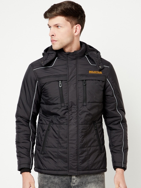 

METTLE Men Black Padded Jacket