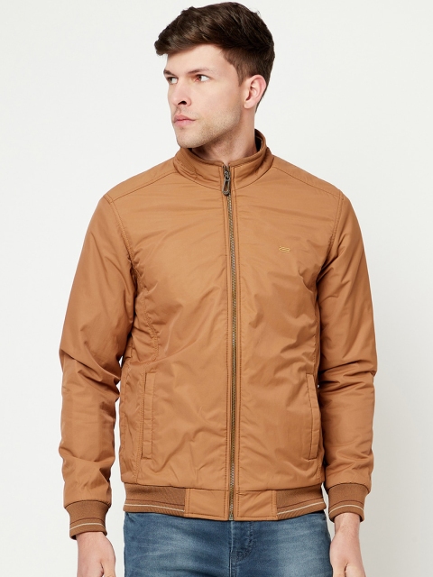 

METTLE Men Brown Camouflage Bomber Jacket