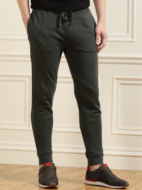 

HACKETT LONDON Men Green Solid Pure Cotton Joggers